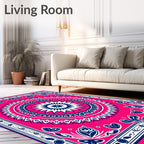 Bold Boho Sunburst Floral Design Rug