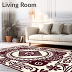 Ornate Tribal Diamond Mandala Rug