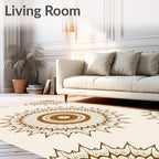 Radial Sunburst Ethnic Pattern Rug