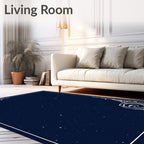 Celestial Swirls Starlight Pattern Rug