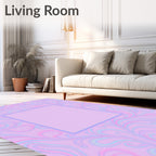 Pastel Swirls Textured Pattern Rug