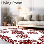 Elaborate Floral Symmetry Rug