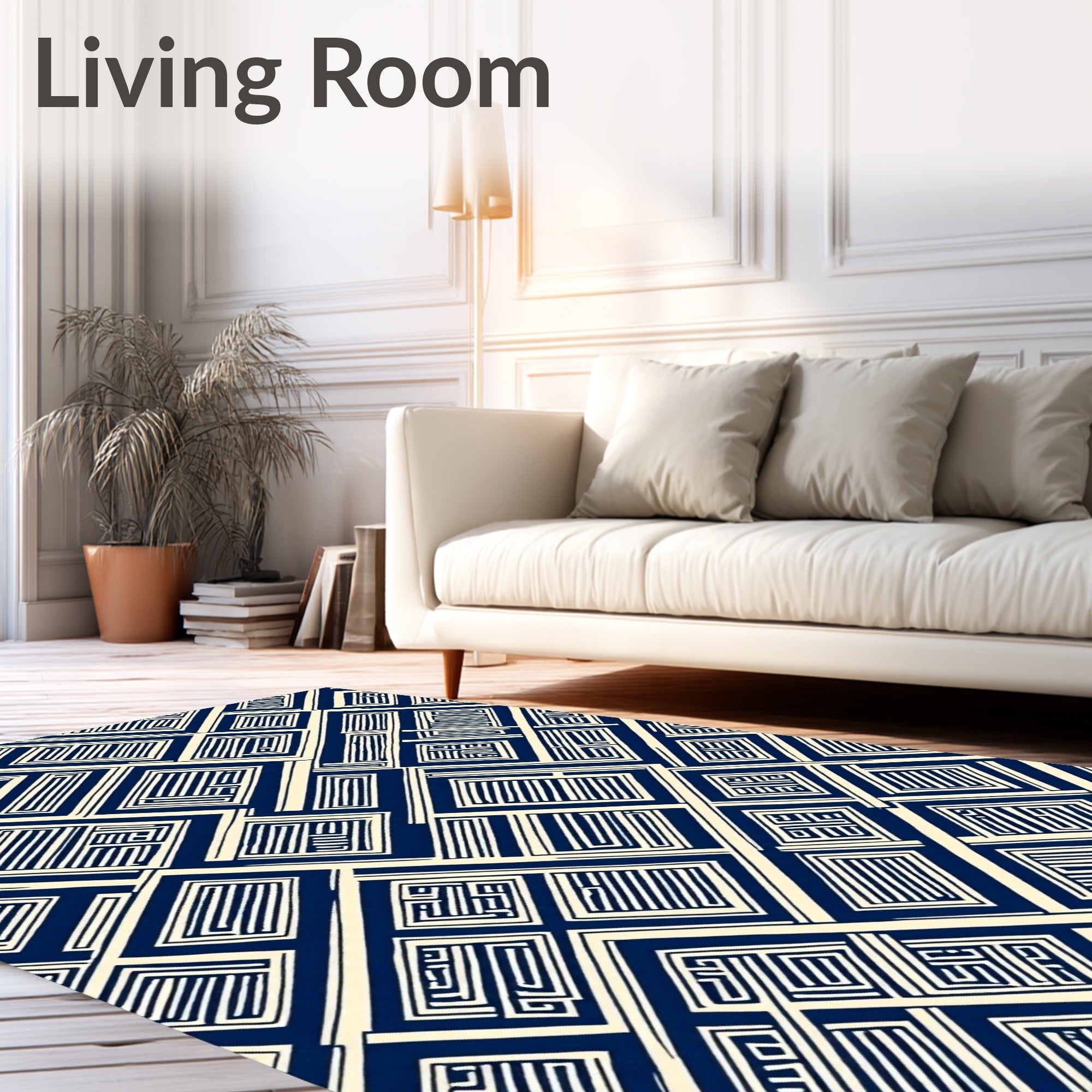 Geometric Maze Pattern Rug