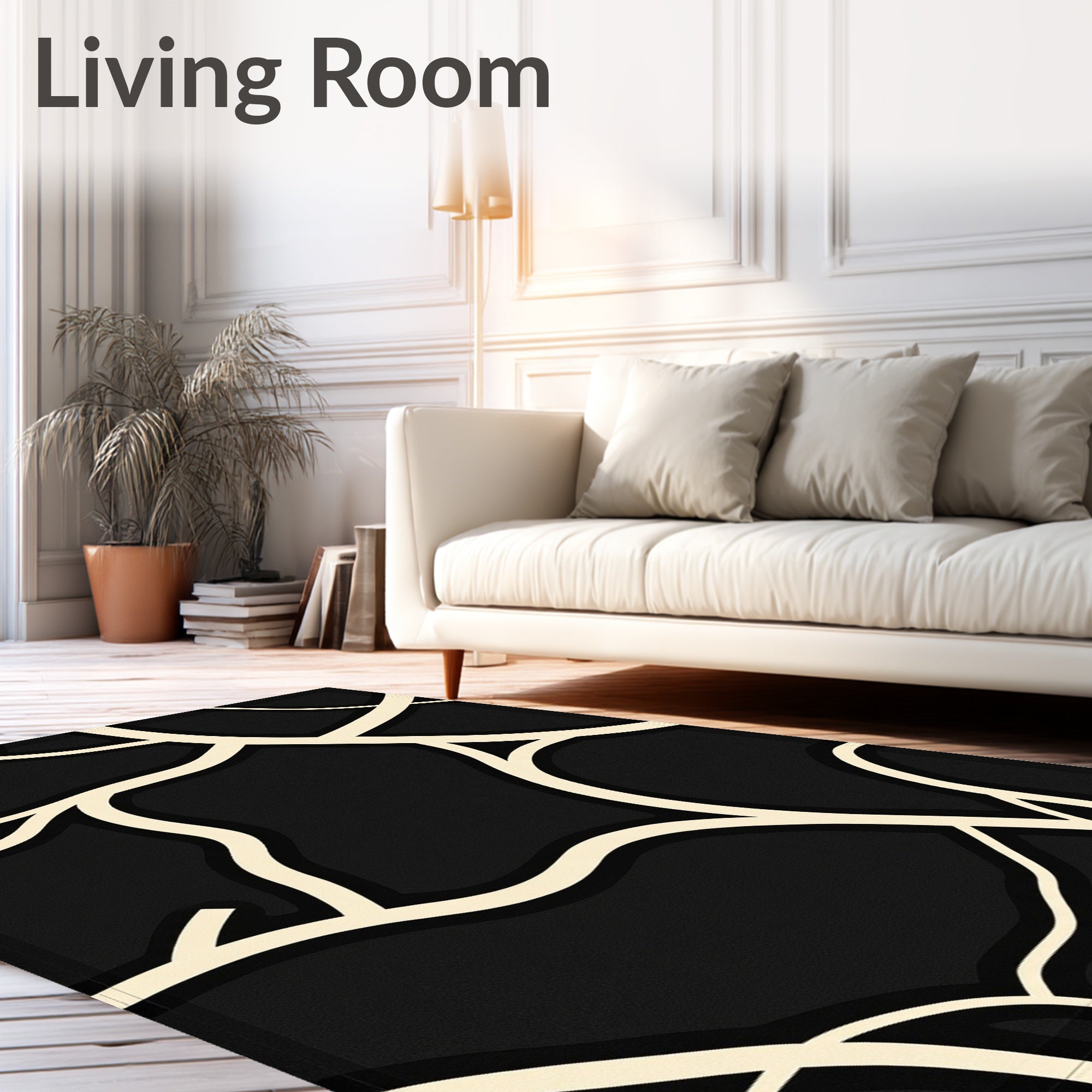 Abstract Vine Intertwine Graphic Rug
