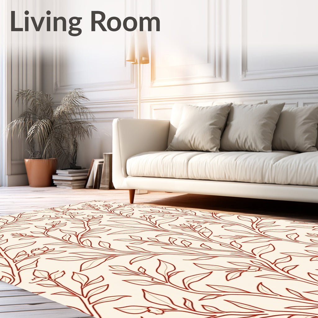 Botanical Branch Line Art Design Rug