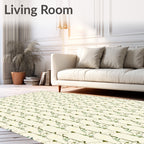 Abstract Botanical Vine Pattern Rug