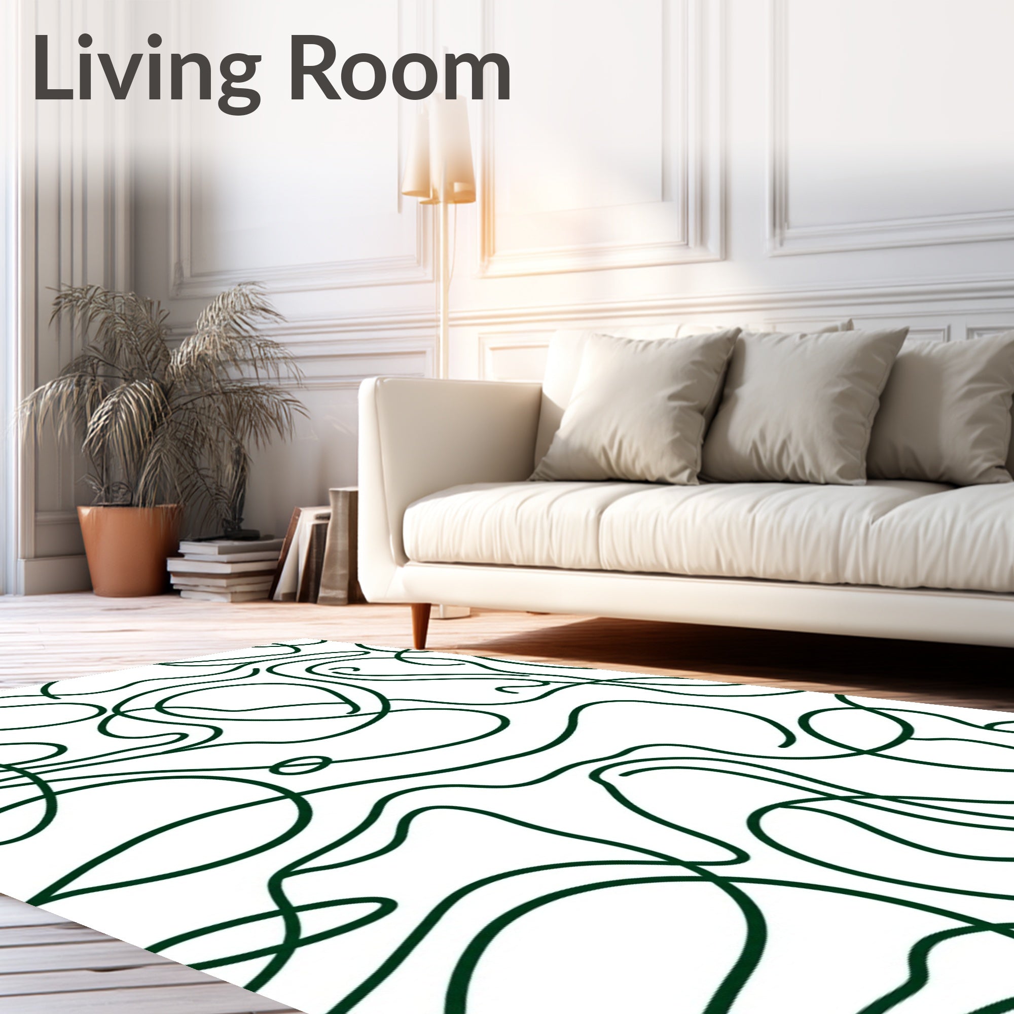Organic Flowing Line Pattern Rug