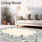 Floral Vine Border Design Rug