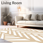 Geometric Abstract Stripe Pattern Rug
