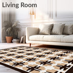 Geometric Flower Blossom Pattern Rug