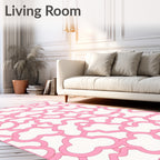 Playful Pink Cloud Pattern Rug