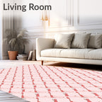 Soft Pink Gemstone Pattern Rug