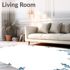 Cool Blue Snowflake Scatter Rug