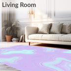 Soft Pastel Agate Swirl Rug