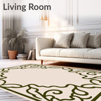 Ornate Scrollwork Vine Pattern Rug