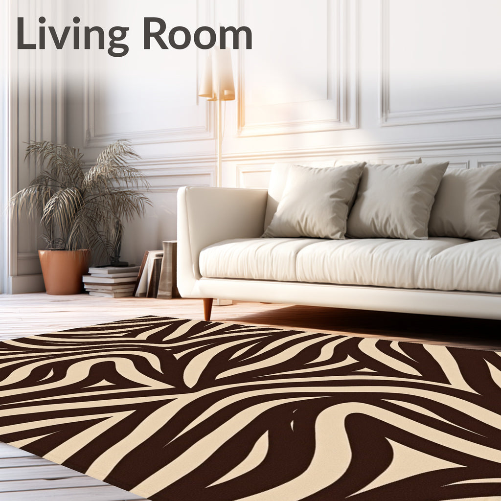 Jaguar Pattern Wavy Abstract Design Rug