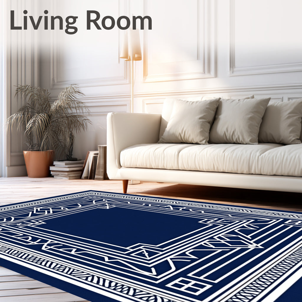 Geometric Lines Ornate Decorative Rug