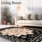 Elegant Floral Mandala Design Rug