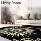 Ornate Starburst With Floral Accents Rug