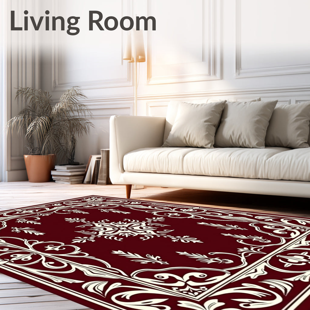 Vintage Floral Medallion Patterned Rug