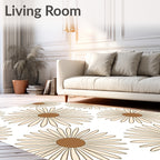 Retro Daisy Pattern Rug
