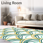 Art Deco Scale Pattern Rug