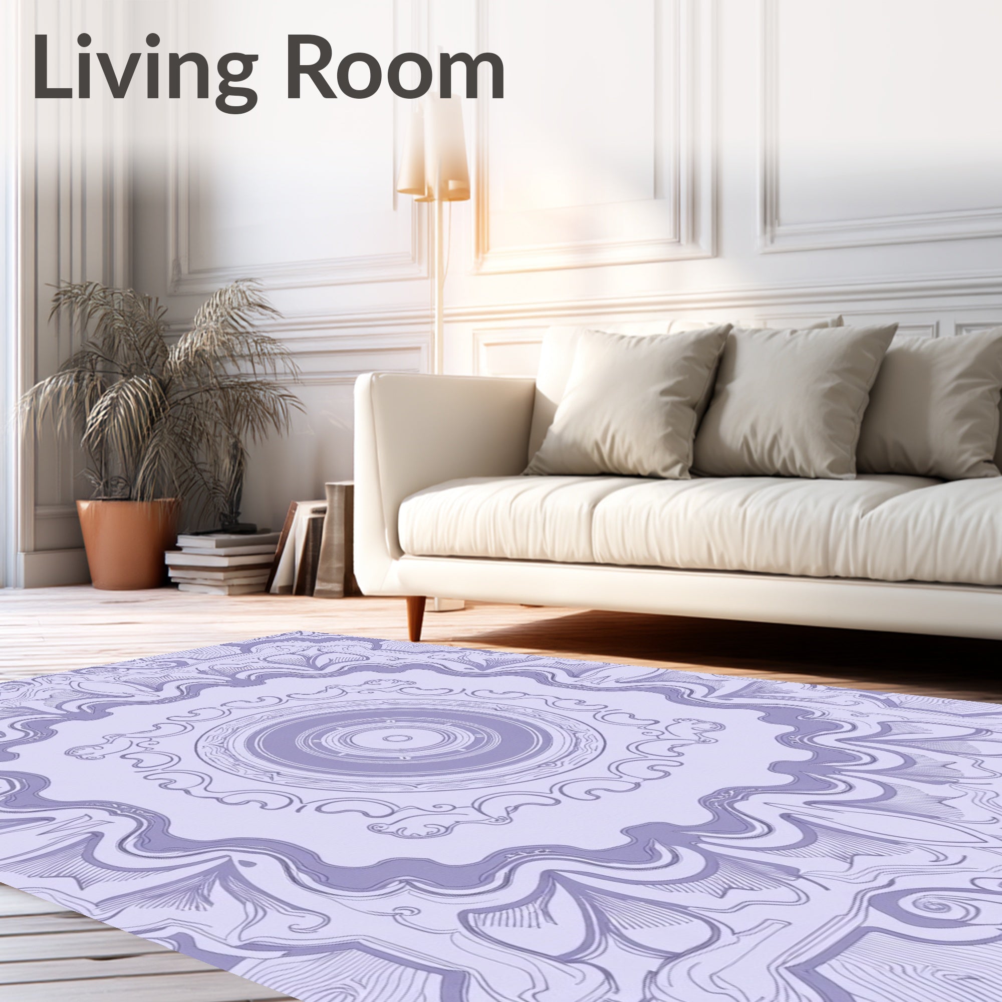 Vintage Mandala Inspired Abstract Pattern Rug