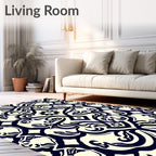 Classic Floral Damask Pattern Rug