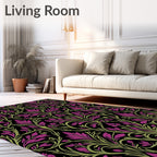 Art Nouveau Floral Vine Pattern Rug