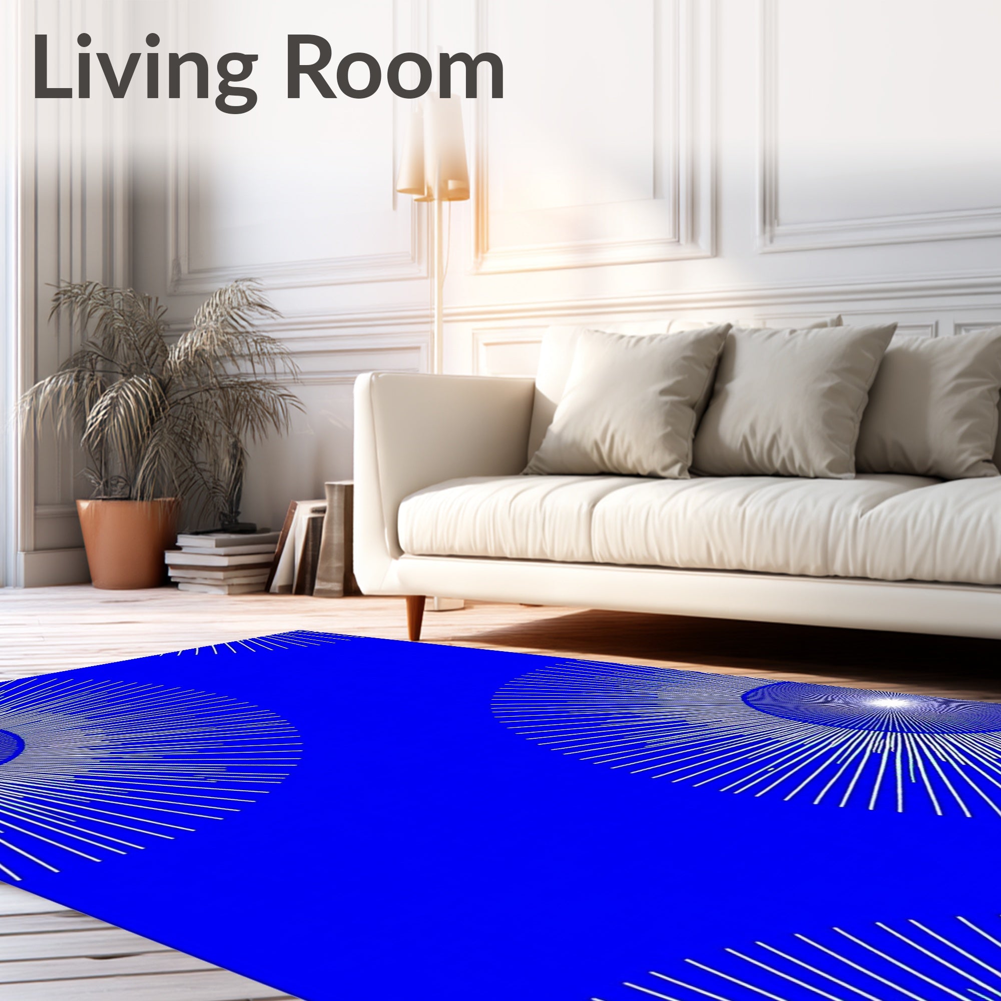 Radiant Sunburst Pattern Design Rug