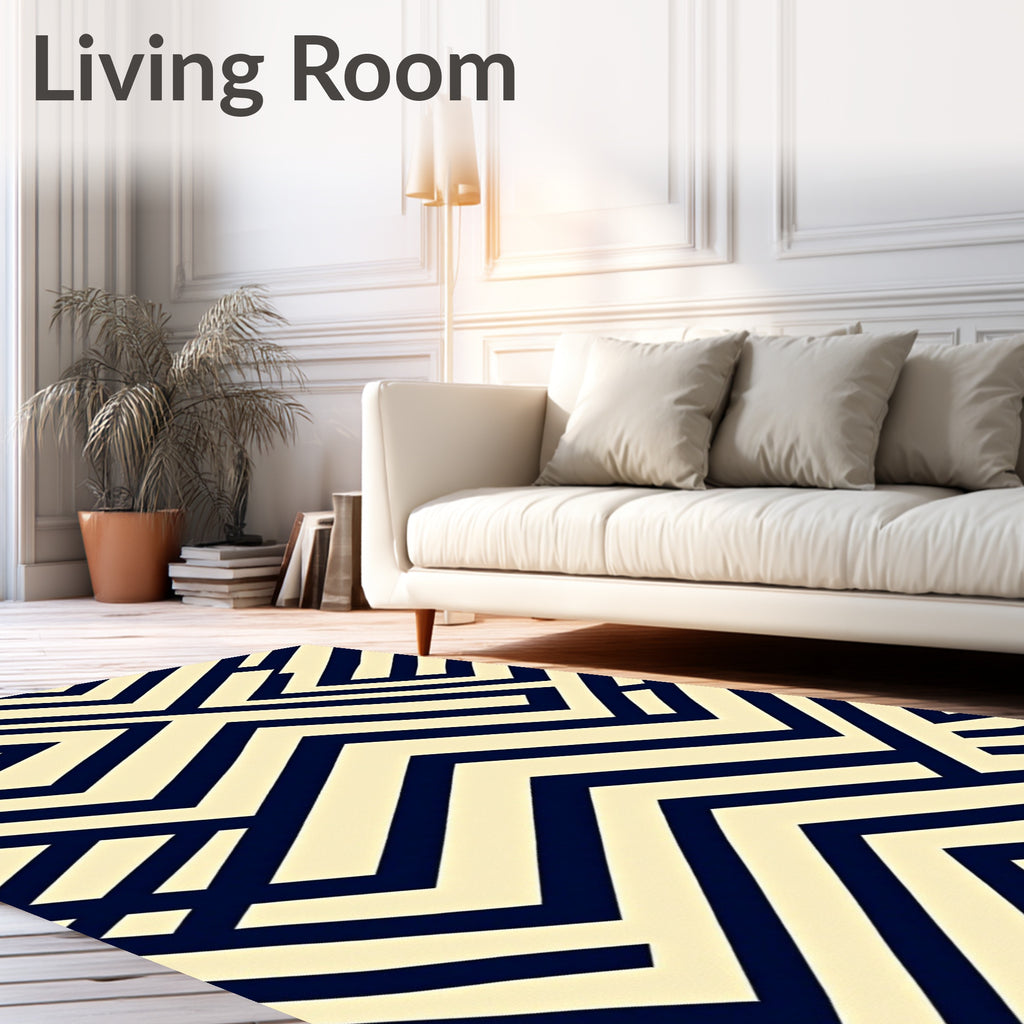 Geometric Lines Pattern Rug