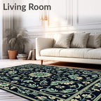 Art Nouveau Floral Botanical Pattern Rug