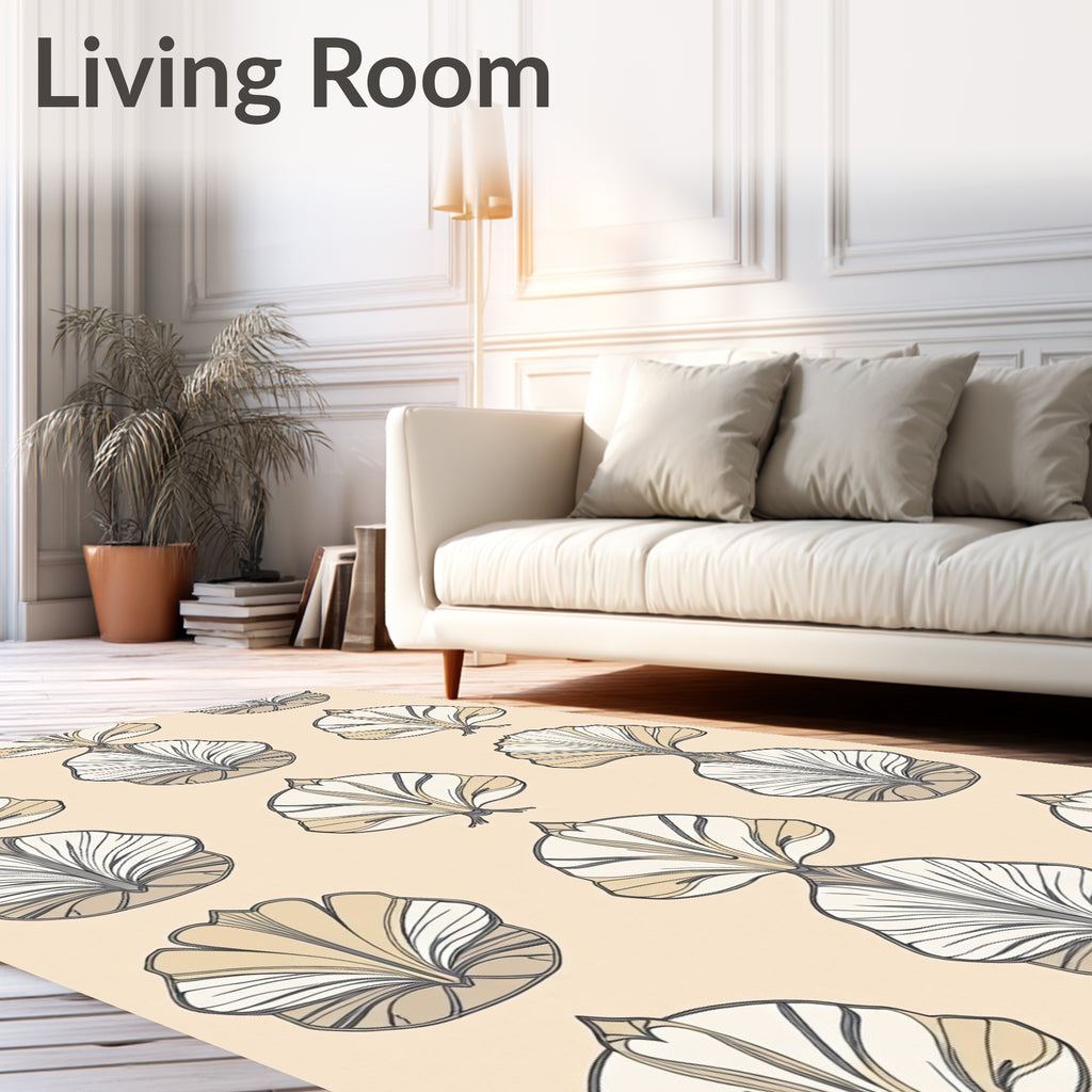 Elegant Art Deco Fan Pattern Rug