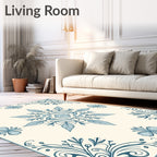 Classic Floral Swirls Cream Rug
