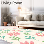 Sweet Floral Vines Pattern Rug