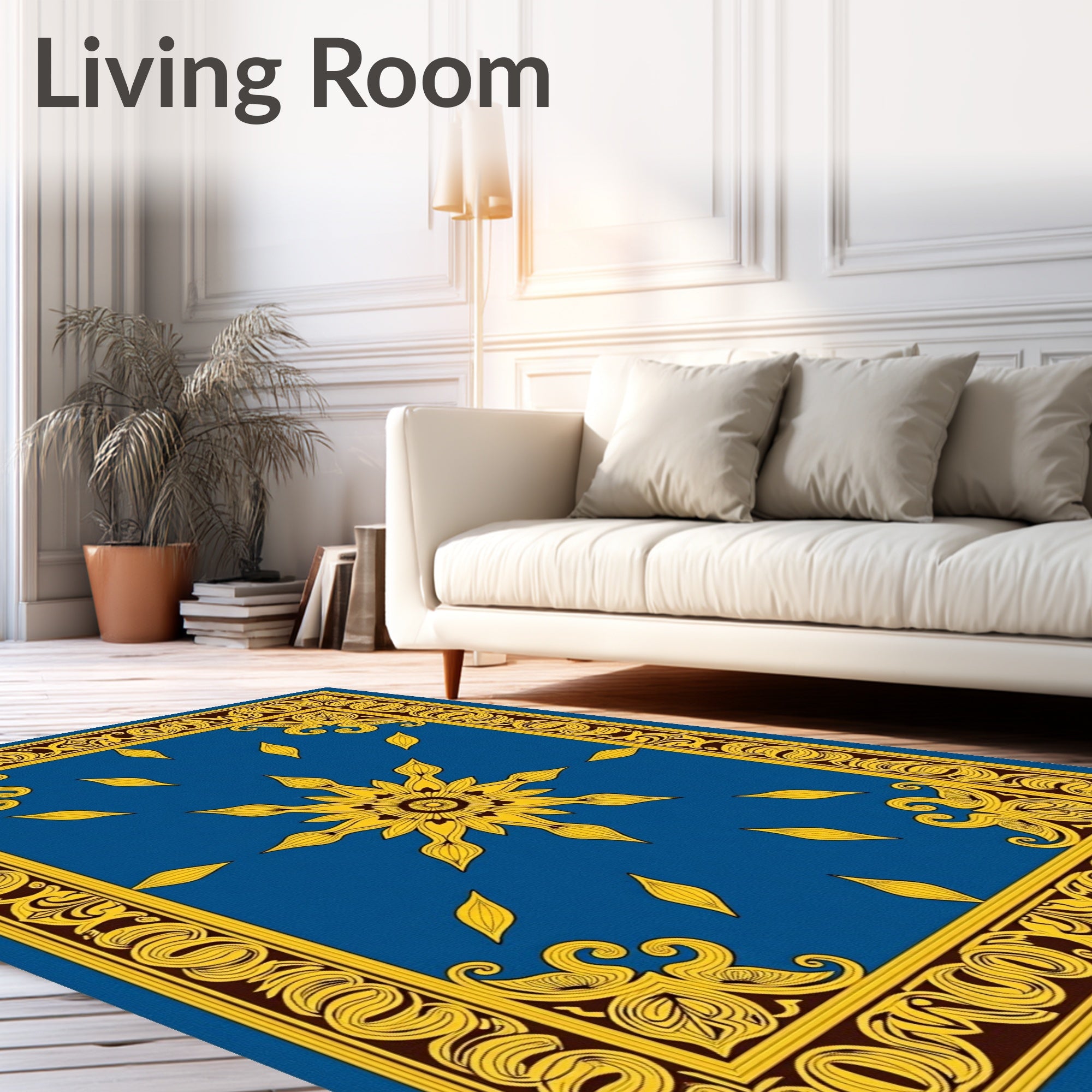 Regal Floral Sun medallion Design Rug