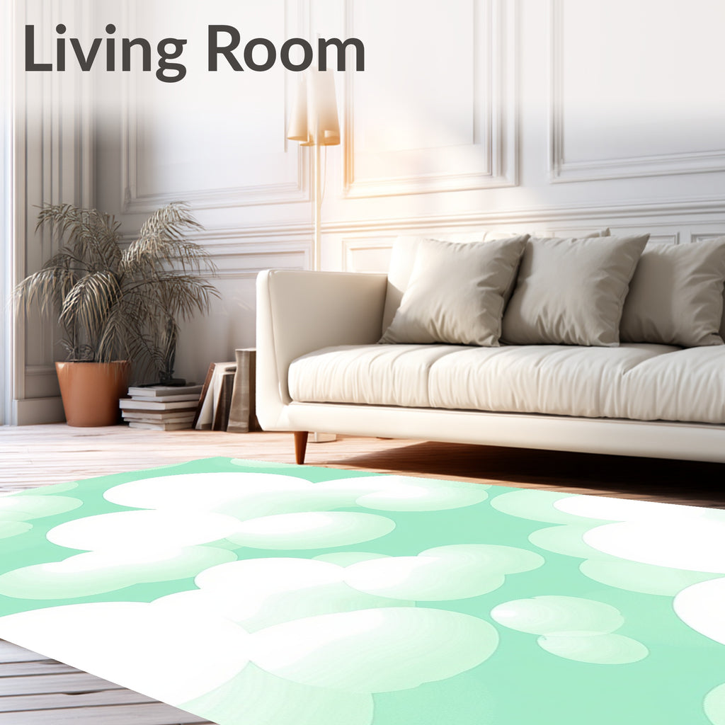 Dreamy Cloudscape Abstract Design Rug