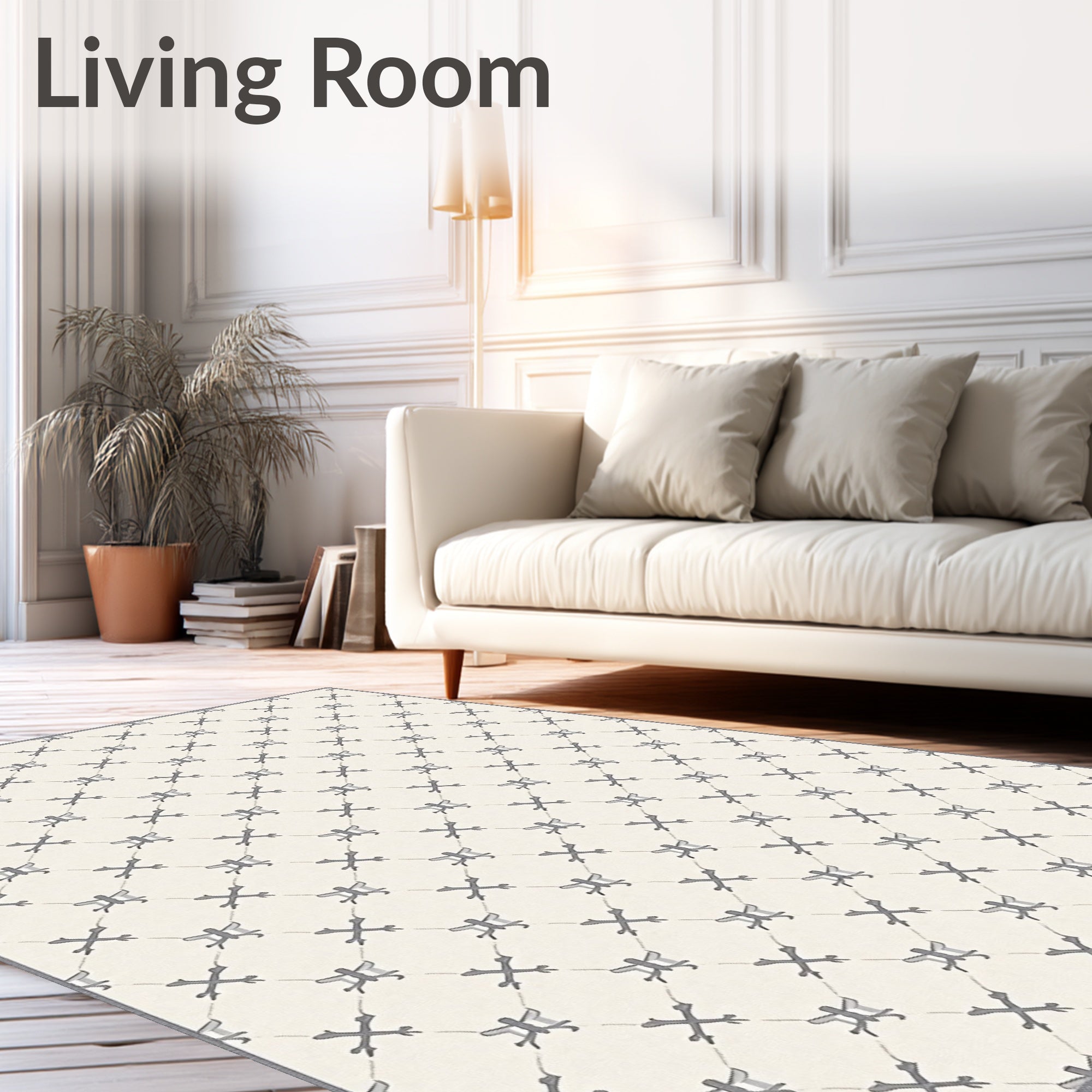 Classic Quatrefoil Diamond Pattern Rug