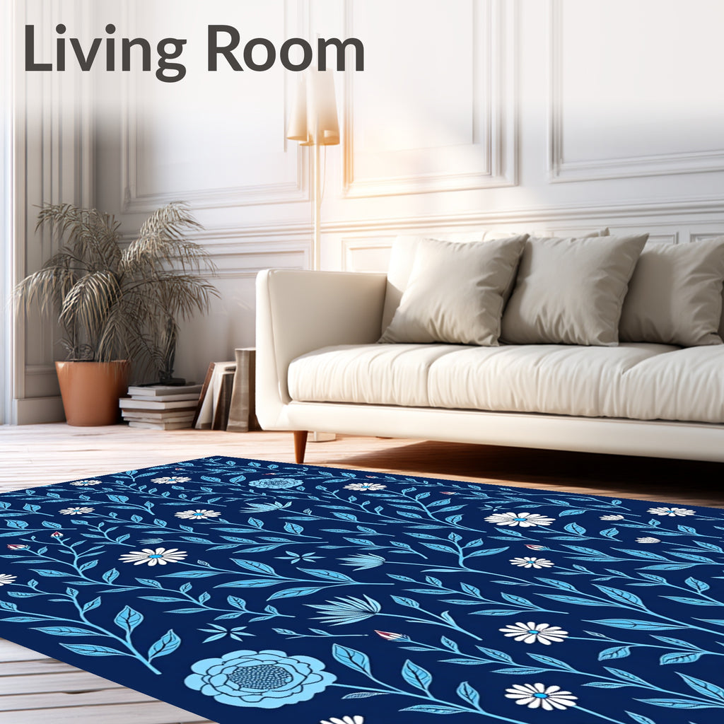 Art Nouveau Floral Vine Pattern Rug