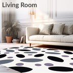 Abstract Oval Circle Pattern Rug