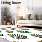 Dark Green Fern Frond Scatter Rug