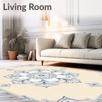 Ornate Floral Mandala Patterned Rug