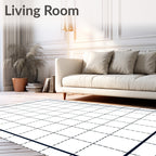 Classic Grid Pattern Rug