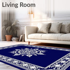 Ornate Mandala Geometric Border Design Rug