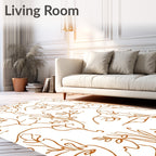 Abstract Botanical Vine Pattern Rug