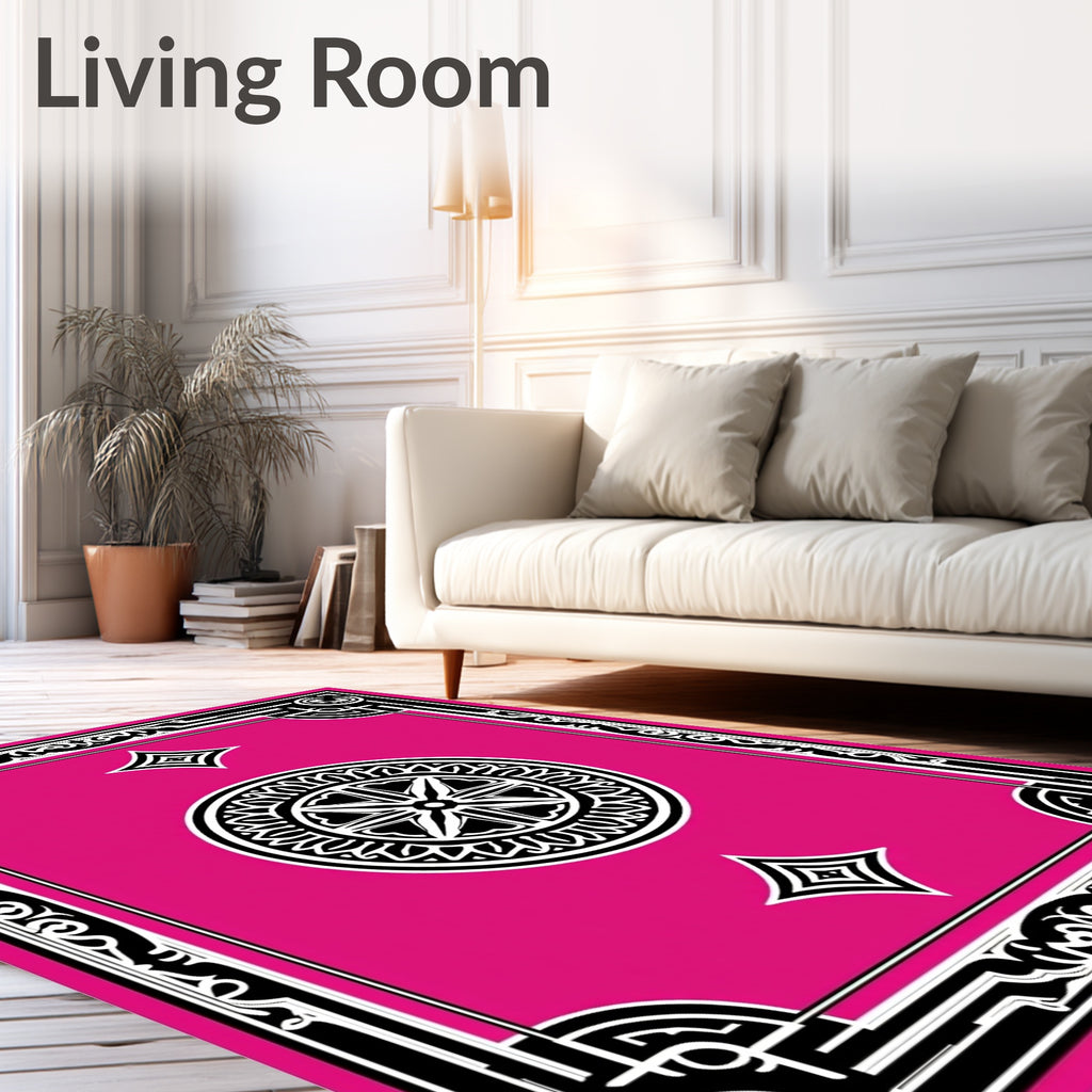 Vibrant Geometric Mandala Ornate Style Rug