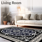 Intricate Floral Swirl Patterned Rug