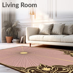 Art Nouveau Floral Sunburst Rug