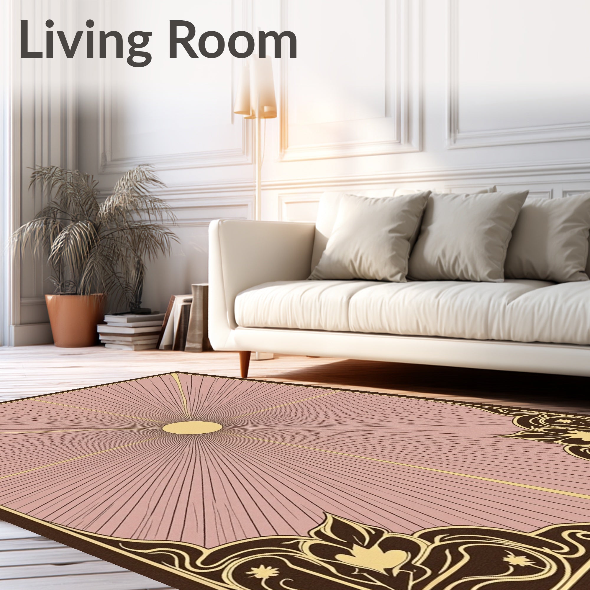 Art Nouveau Floral Sunburst Rug