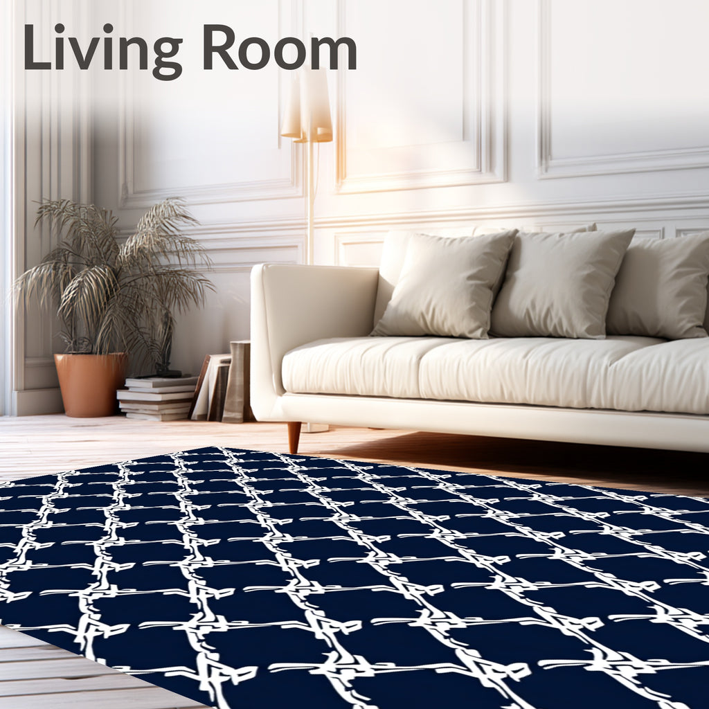 Ornate Lattice Abstract Pattern Rug